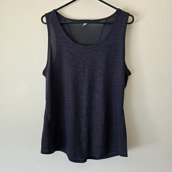 Old Navy Active Women's Plus Sz 1X Breathe On Mesh Workout Tank Gray Lightweight - Picture 3 of 7